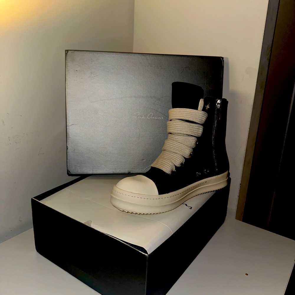 Exclusive Black Rick Owen’s Edition Jumbo Lace Sneaker